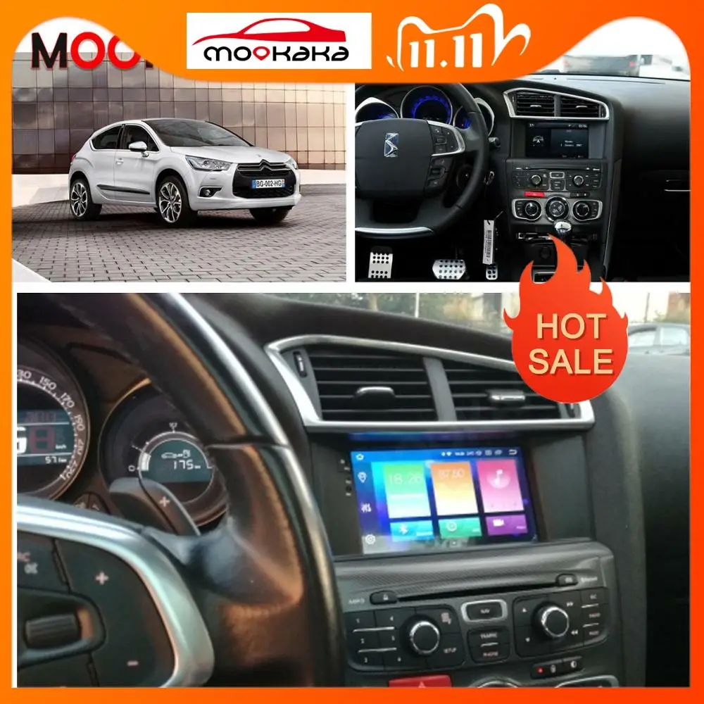 

For Citroen C4 C4L DS4 2011 - 2015 Android Multimedia DVD Player 10.0 64GB Car Radio GPS Navigation Auto Stereo Head Unit Audio