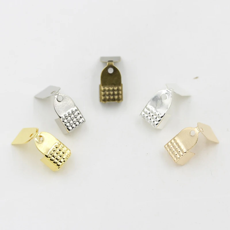 100 шт. зажим для веревки ОБЖИМНАЯ застежка кожаный изготовления ювелирных