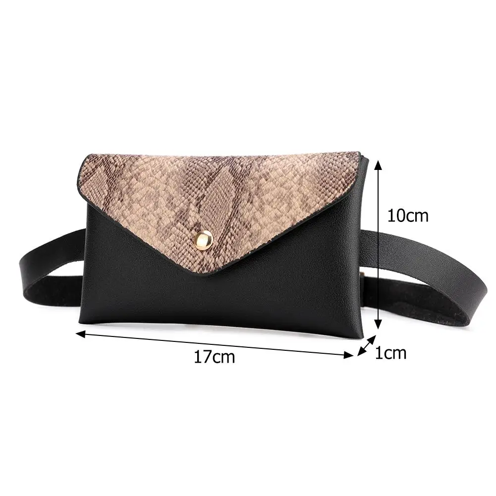 

Snake Pattern Shoulder Waist Bags Fanny Belt Packs Phone Pouch Women Flap PU Leather Crossbody Casual Messenger Chest Bags