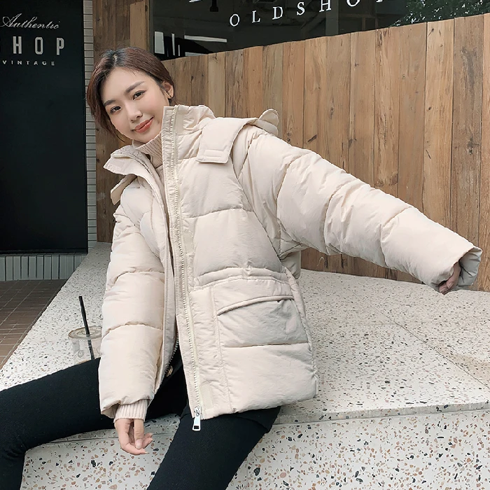 Модная одежда толстый пуховик на талии куртка из хлопка 2019 зимняя пальто для