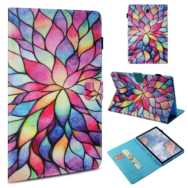freeshipping Fashion Pattern Pu Leathe Cover For Samsung Galaxy Tab S4 2018 10.5''T830 T835 SM-T835 10.5 inch Skin Tablet case |