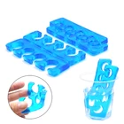 2 предмета (1 пара) разделители для пальцев ног синий палец ног силиконовый мягкий разделитель пальцев предохранительный гелевый УФ-инструменты салон для ногтей Маникюр нейл-арта