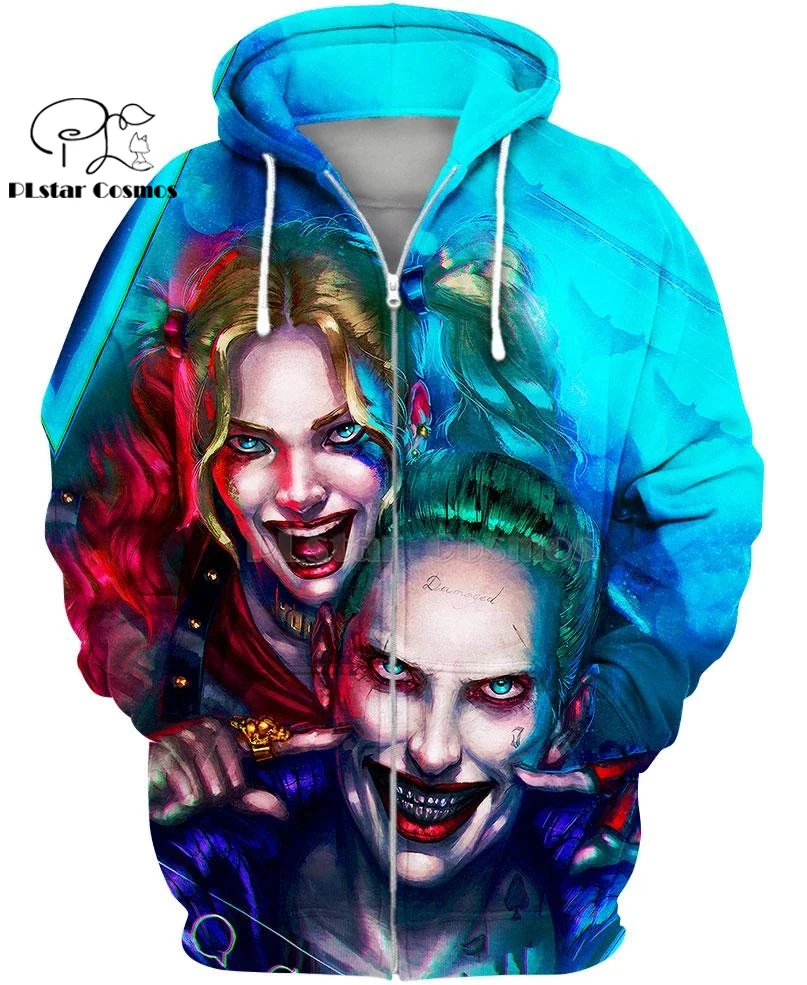 PLstar Cosmos dc comic хаха Джокер Харли Квинн 3d толстовки/рубашка/Толстовка зима осень длинные selvee Harajuku streetwear-25