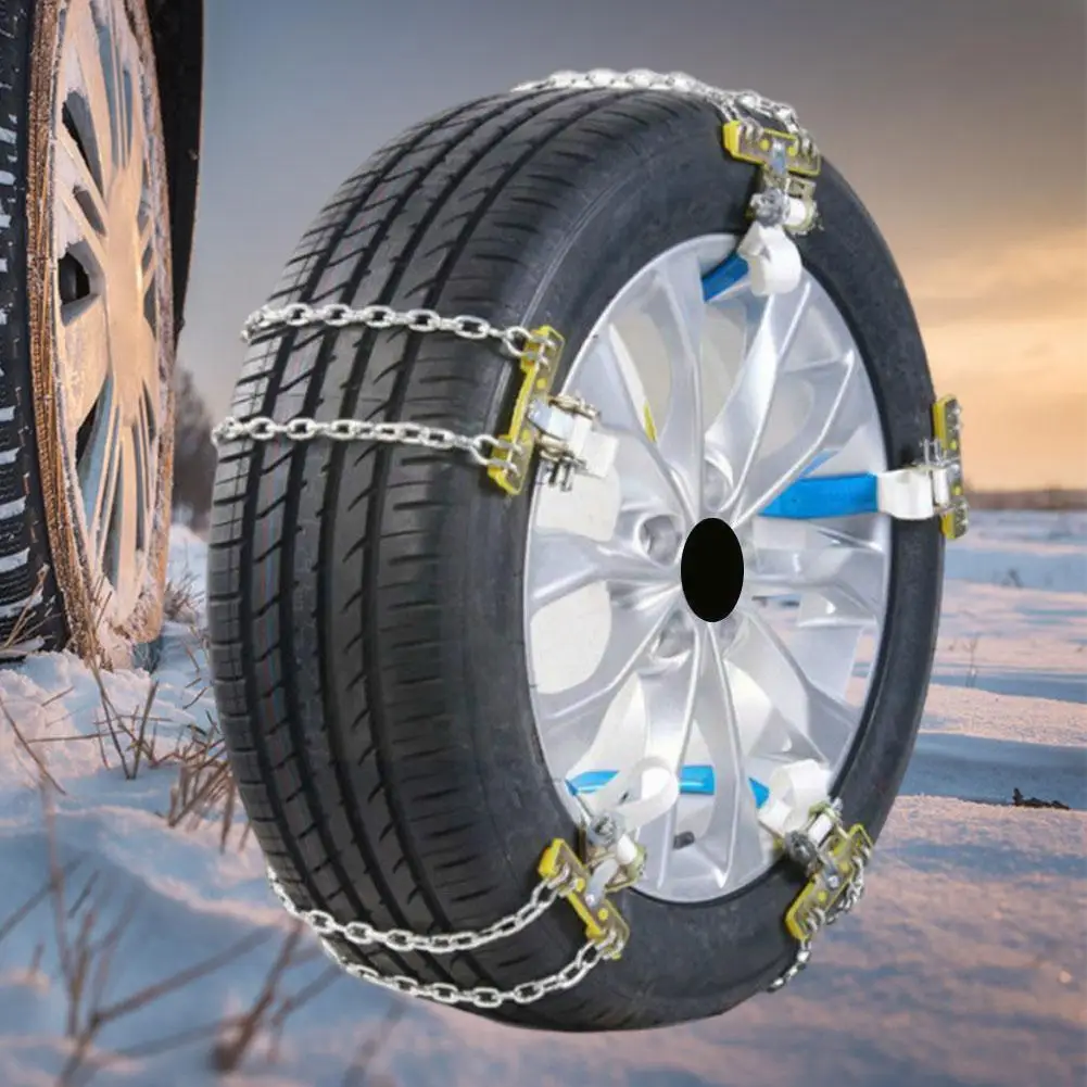 Universal Car Wheels Tyre Tire Ice Chains Truck Vehicles Winter Chain Mud Anti-skid Belt Safe Road Safety Steel Wheel P3K7