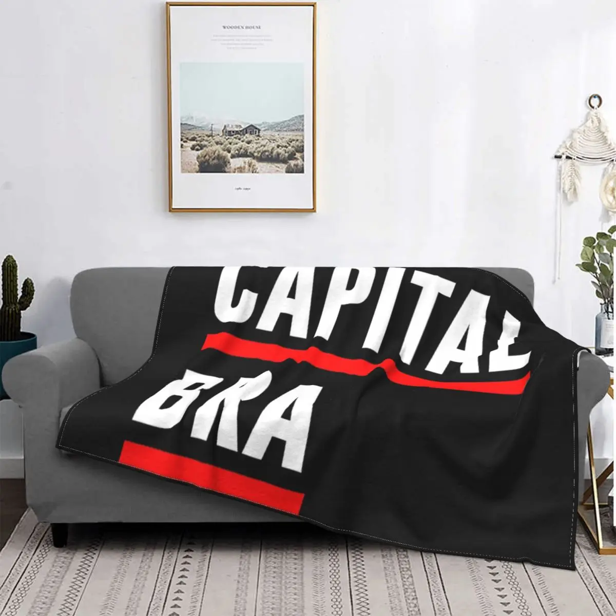 

Capital Bra Blanket Bedspread Bed Plaid Blanket Towel Beach Picnic Blanket Children'S Blanket