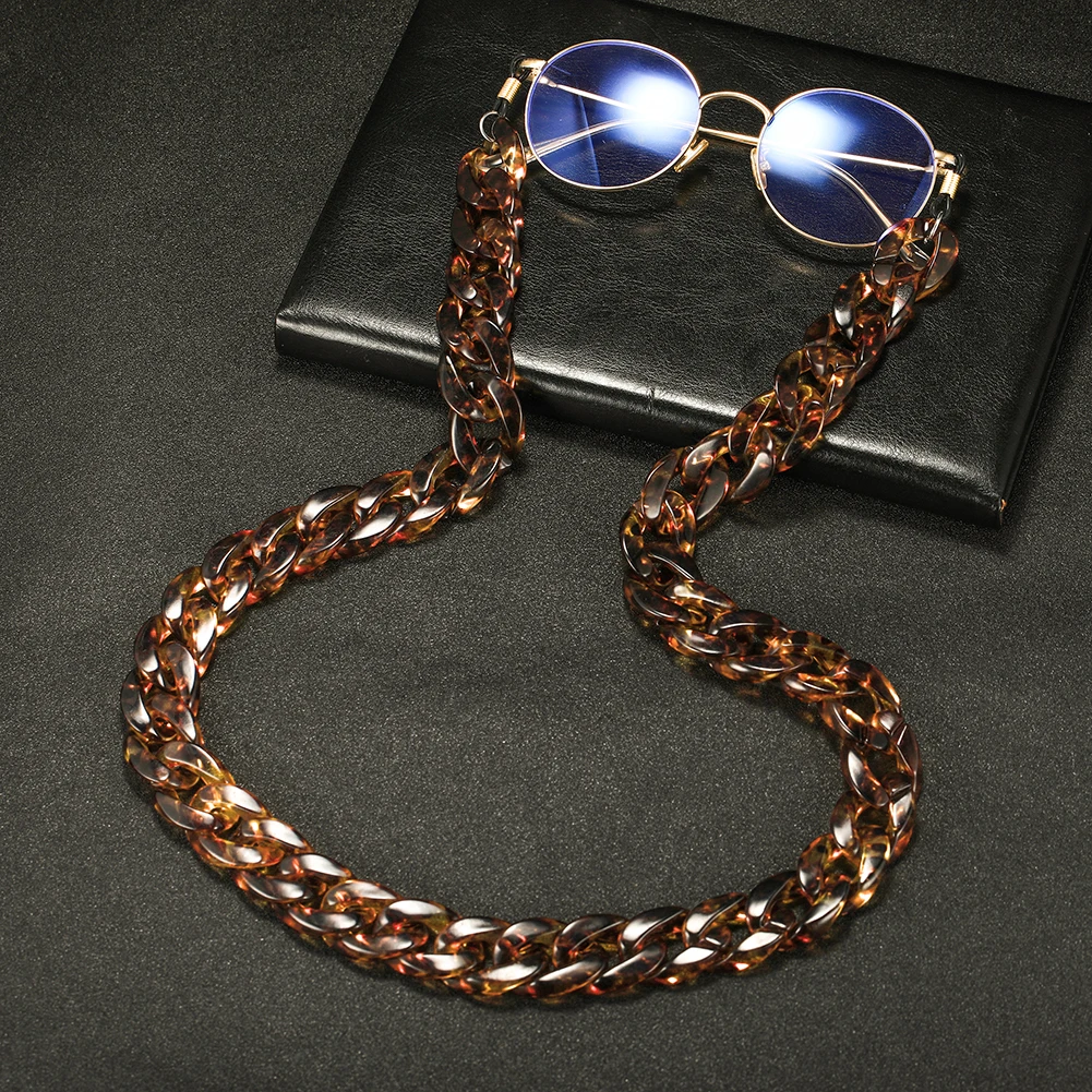 

Myshape Acrylic Leopard Pattern Handmade Sunglesses Chain Women Jewelry Eyeglass Holder for Men Fashion Jewelry Accessories