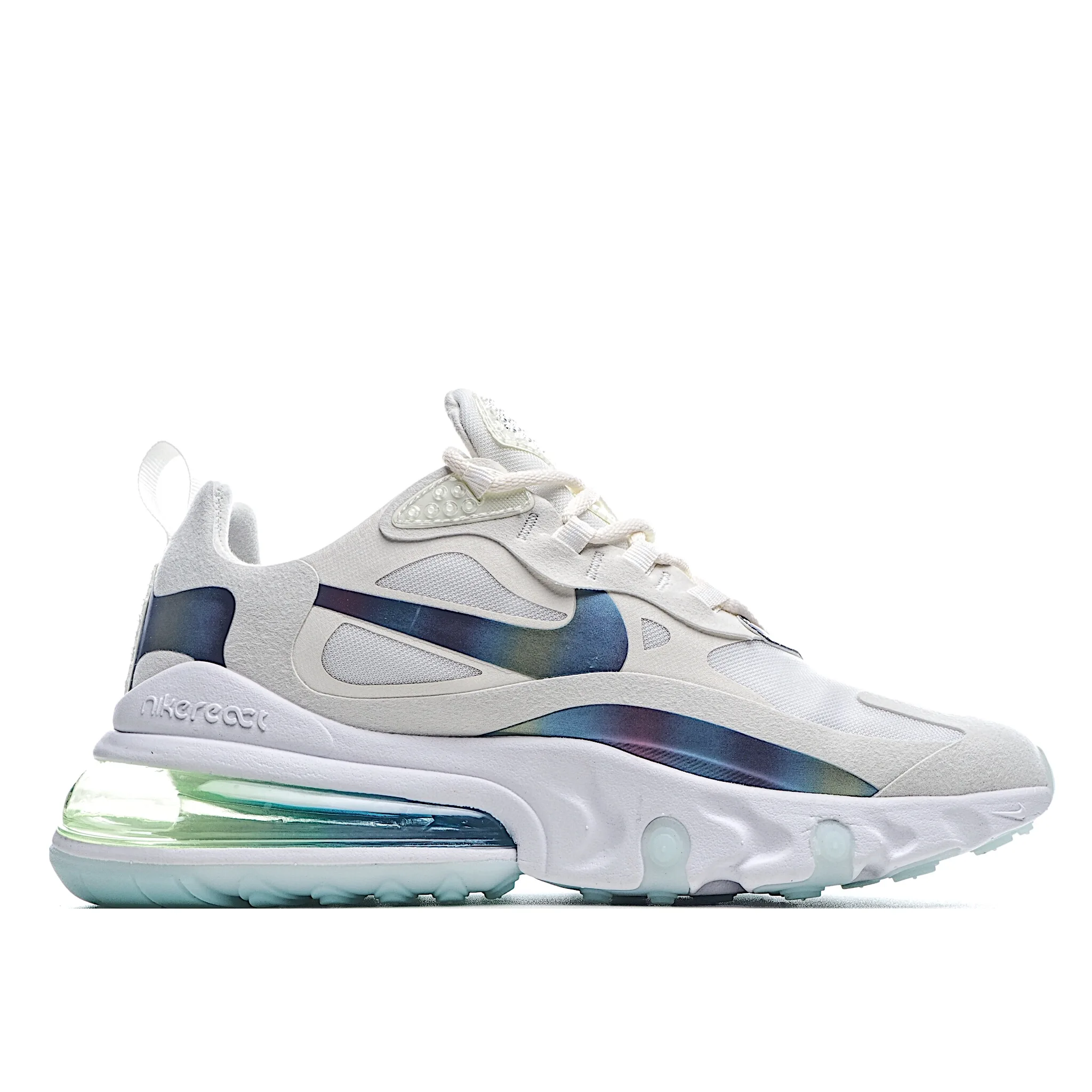 

Air Max 270 React Running Shoes Triple ALL White Women Men Top Quality Summer Gradient 270s Trainers Sneaker size 36-47