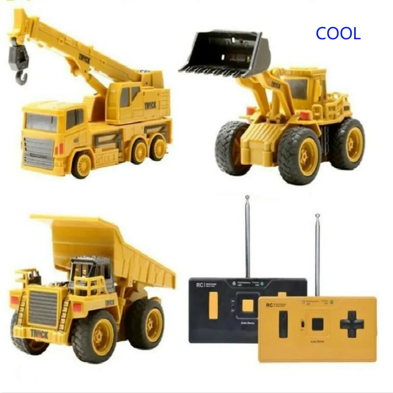 Hotty Toy Mini RC Строительство для грузовика, трейлера, машины трактор, экскаватор модель бульдозера кран грузовик игрушка RTR погрузчик дистанционное управление