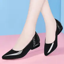 women fashion sweet high quality patent leather slip on high heels ladies casual summer high heel shoes zapato (1)
