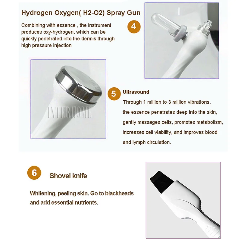Многофункциональное вакуумное устройство для очистки лица водородный кислород