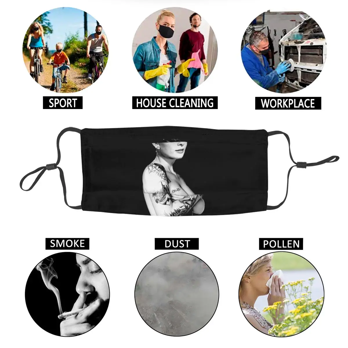 

Audrey Hepburn Trendy Art Non-Disposable Adult Face Mask British Actress Anti Dust Protection Cover Respirator Mouth Muffle