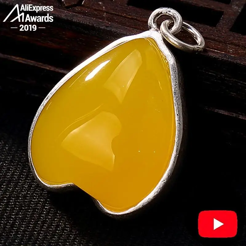 S925 Стерлинговое Серебро Израиль Янтарный огромный антикварный ремесленник