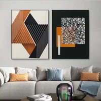 abstract industrial geometric canvas painting modern color blocks posters and prints wall art picture for living room decoration