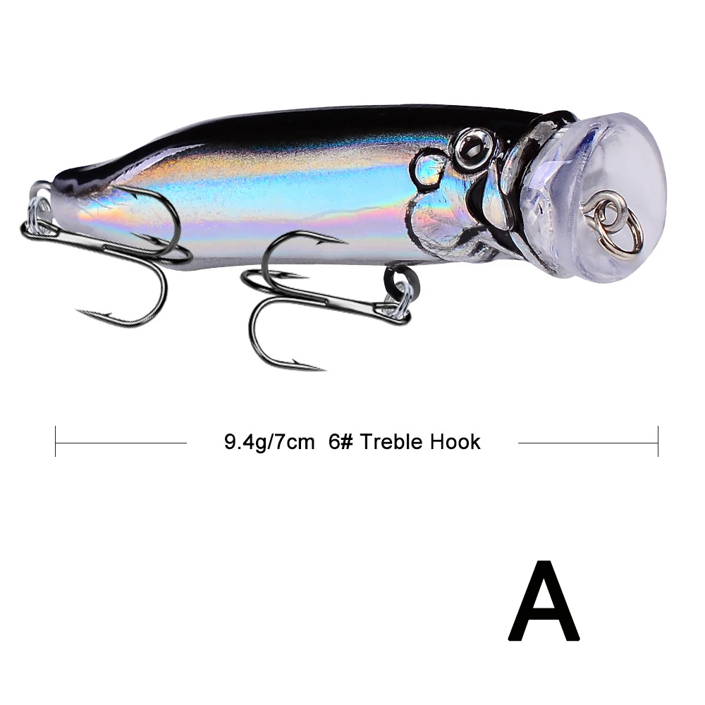 1 шт. 7 см/9 4 г верхняя водяная Рыбалка Поппер приманка балансир кренкбейты Isca