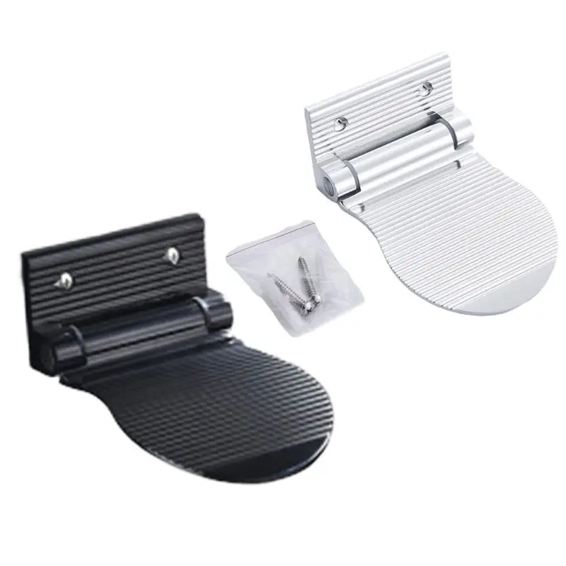 

Folding Aluminium Shower Footstool Wall Mounted Bath Foot Stool Rest Pedestal Shower Footstool