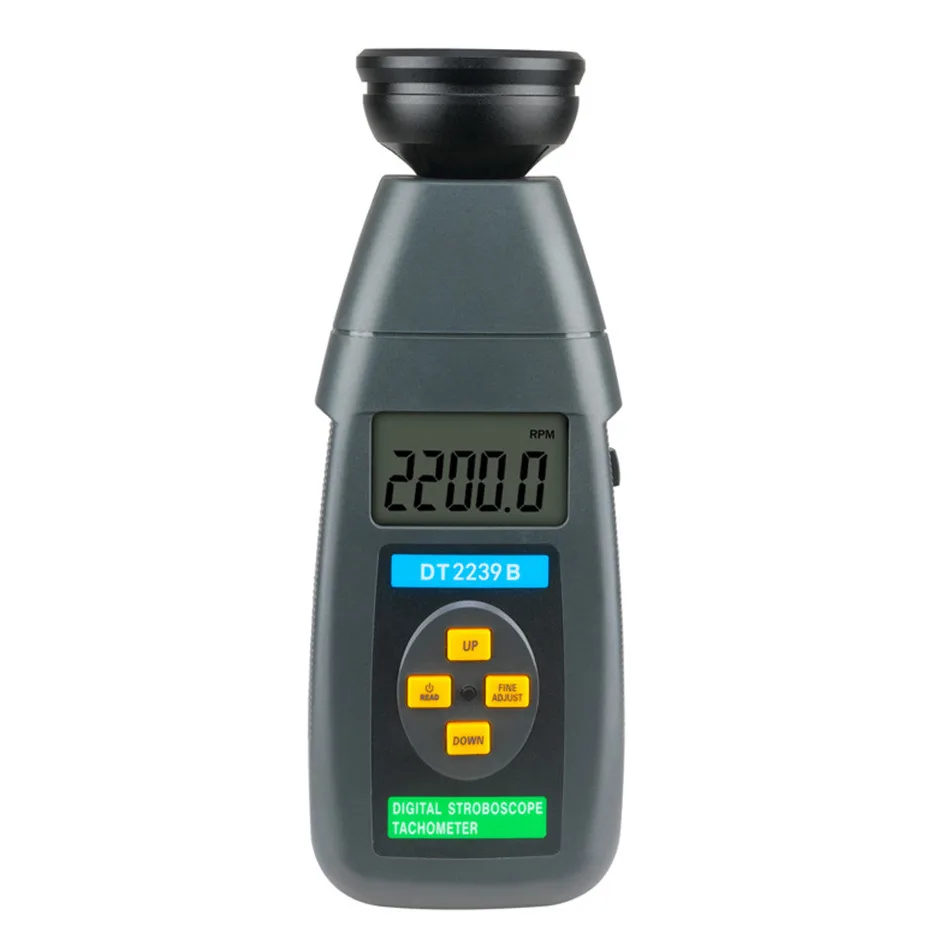

DT2239B Strobe Speedometer Stroboscope Tachometer Non-Contact Photoelectric Revolution LCD