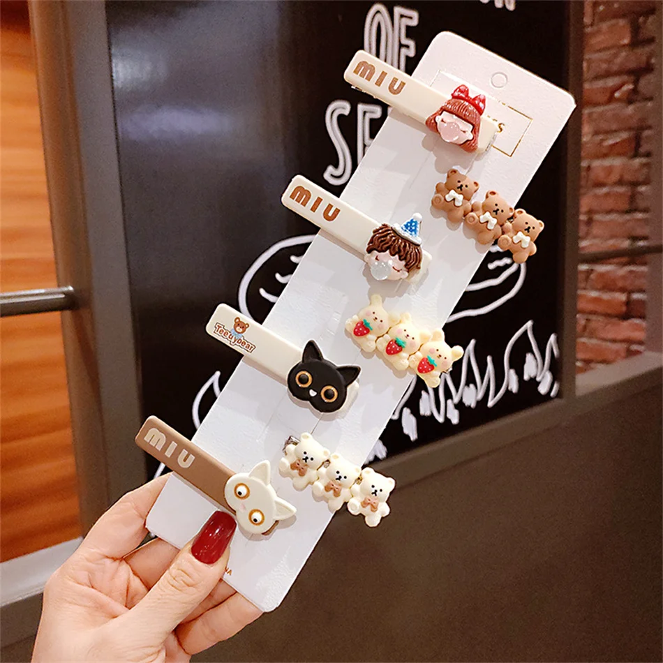 Симпатичные Мультяшные зажимы BB красочные радужные школьные головные уборы для