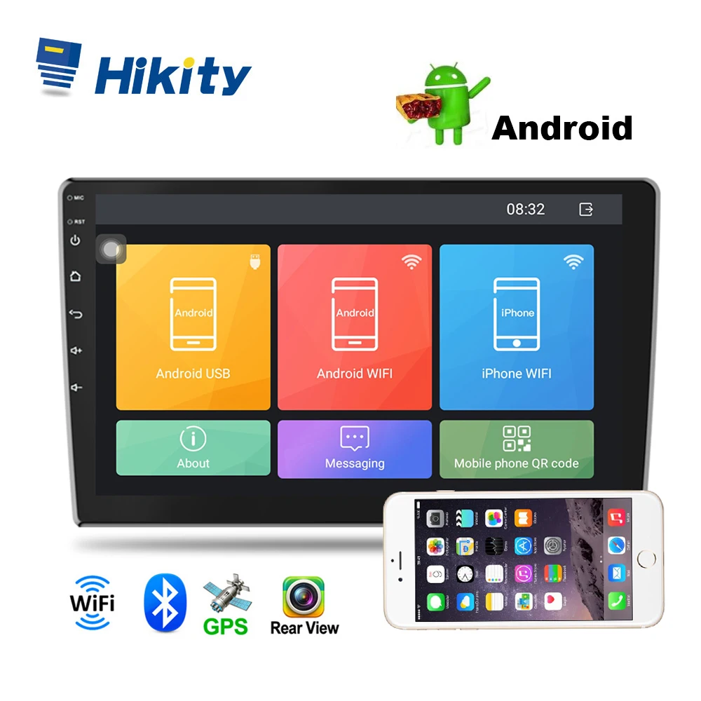 Автомобильный мультимедийный комплект Hikity 2Din 10 1 &quot Mirror link GPS USB Wi Fi Bluetooth