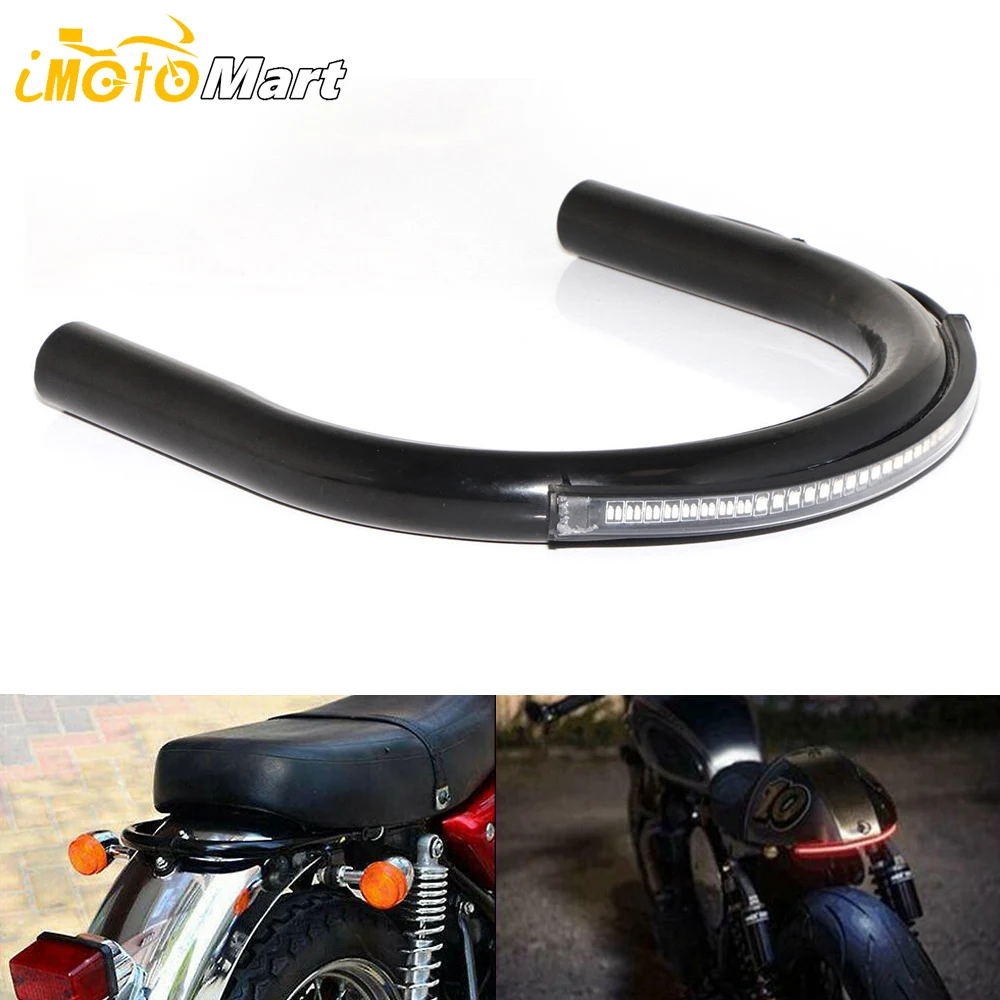 Motorcycle 210mm 230mm Flat Cafe Racer Rear Seat Loop Frame Hoop End 1