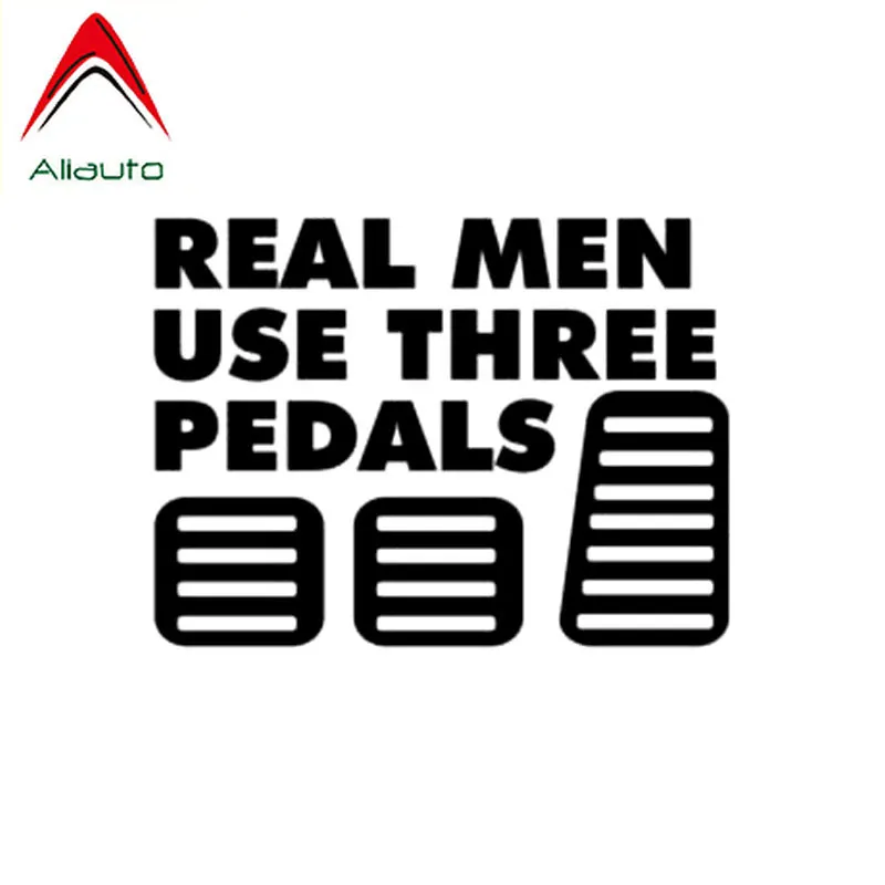 

Виниловая Водонепроницаемая наклейка Aliauto с тремя педалями для мужчин, Стикеры для дизельных турбо-автомобилей, украшение для автомобиля, ч...
