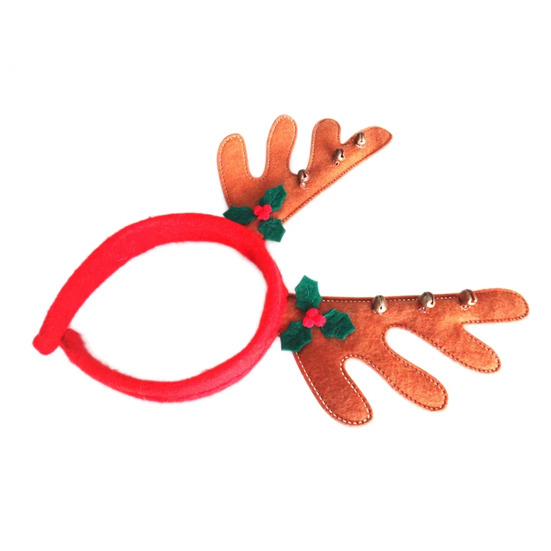 Новое поступление повязка на голову с оленями и Рогами Рождественская лосем