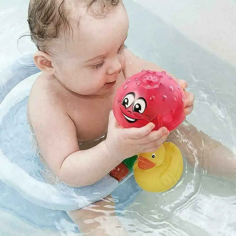 

Funny Infant Bathing Toy Boy Electric Induction Sprinkler Toy Light Music Baby Bathroom Play Water Multicolor Ball Toy Kids Gift