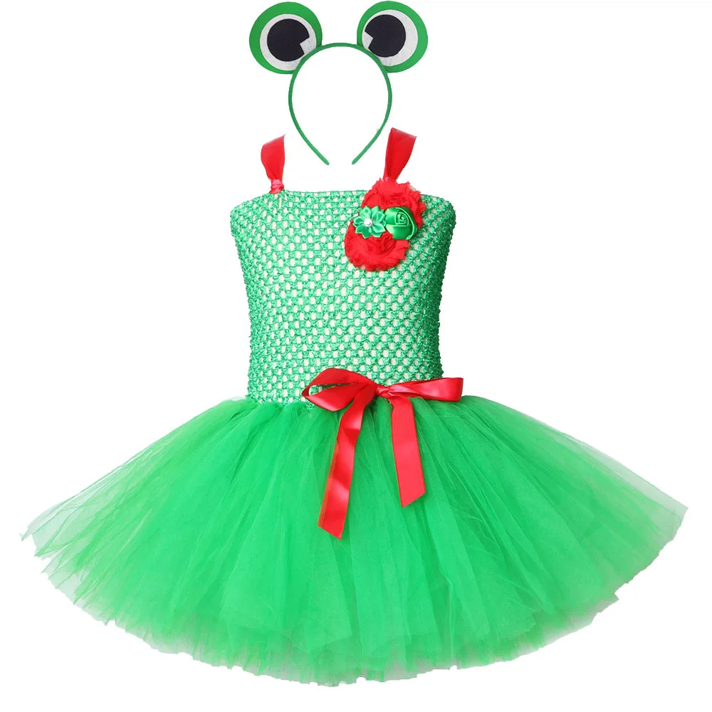 Baby Girls Halloween Animal Cosplay Costume Children Lion Puppy Bee Elk Frog Bear Costumes for Zoo Party Dress Up Tutu Dresses