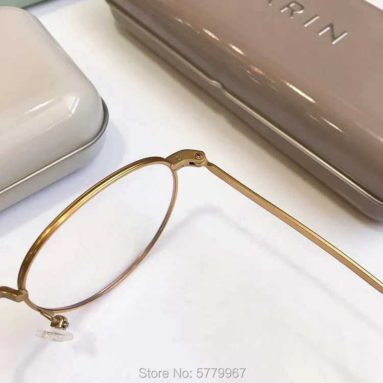 B Titanium Glasses Frame Women Retro Round Prescription Eyeglasses Vintage Myopia Optical Amber EyeGlasses for Men | Аксессуары для