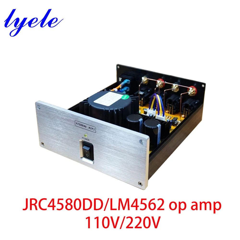 

LM4562/JRC4580DD preamplifier with balanced input/output RCA to XLR 110V/220V
