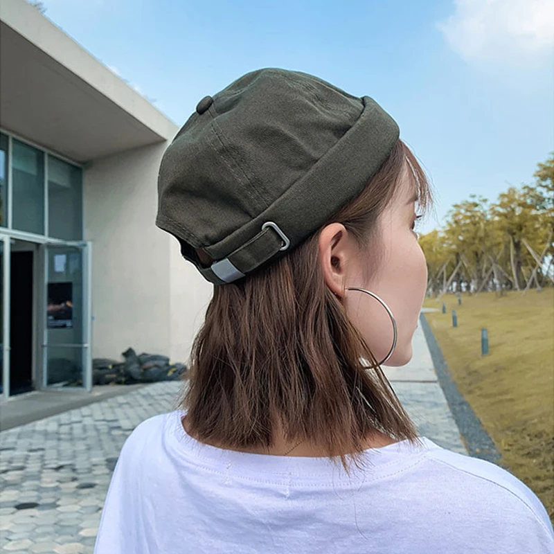 Шапка-бини Foux в стиле унисекс без козырька с черепом Байкерская регулируемая