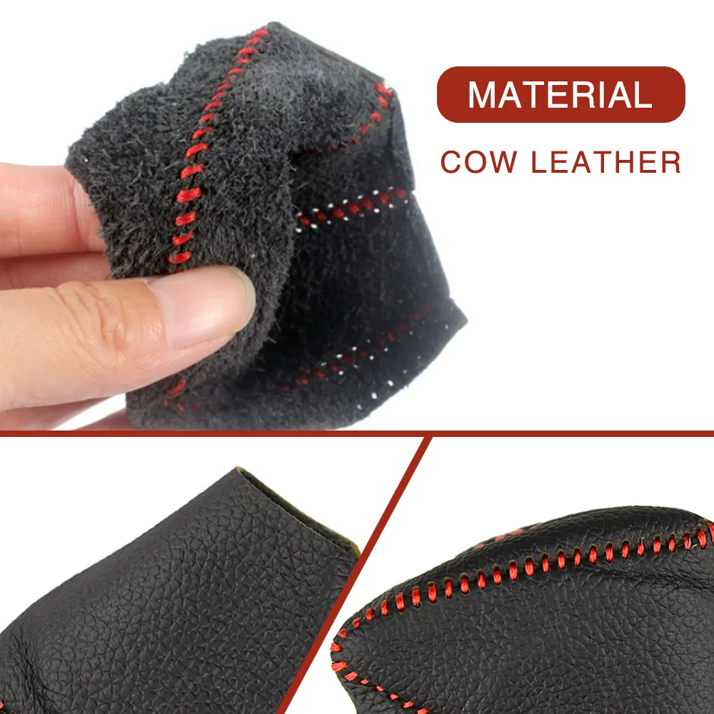 Cow Leather Cover For Kia Rio K2 Sportage Optima K5 niro 2017 2018 Automatic Gear Head Shift Knob Collars Case | Автомобили и