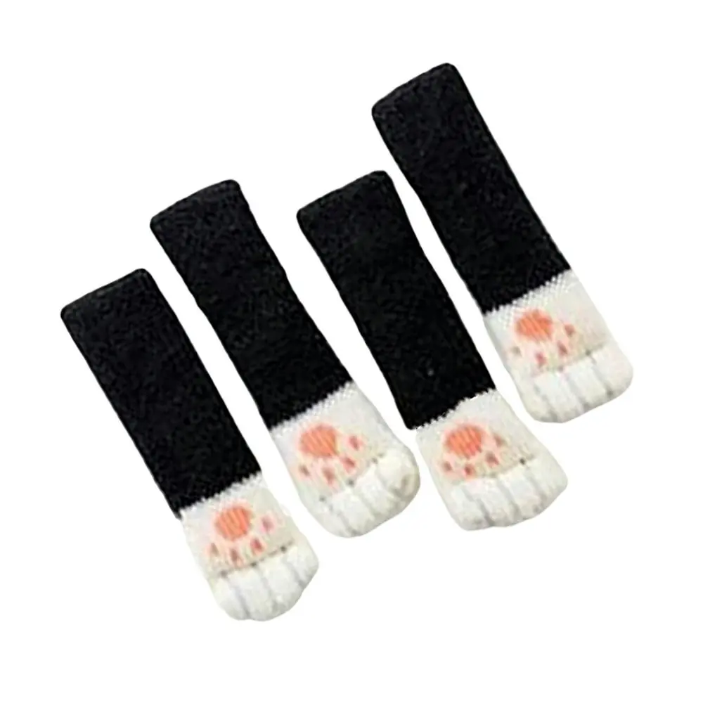 

4 Pack Cartoon cute cat table and chair foot pad furniture protection pad thick non-slip chair foot pad foot cover