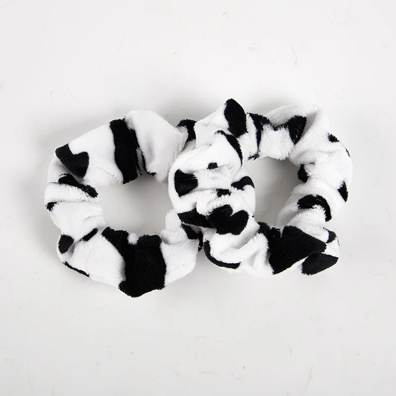 

Бархатная резинка для волос с коровьим узором, резинки для волос для девочек, эластичные резинки для волос, галстук, головной убор, резинка д...
