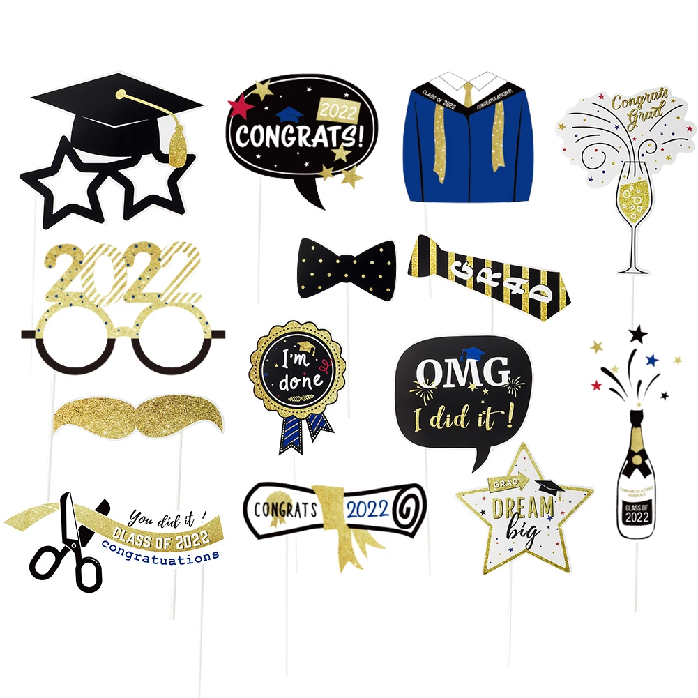 

Graduation Photo Booth Props Graduation 2022 Party Decorations Congrats Grad Banner Graduation Balloons Class Of 2022
