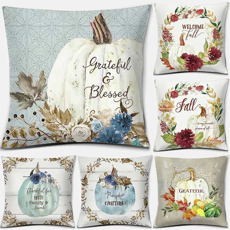 

Flower Letter Printing Pillow Car Sofa Seat Cushion Cover Home Decoration Pillow Throw Pillows
