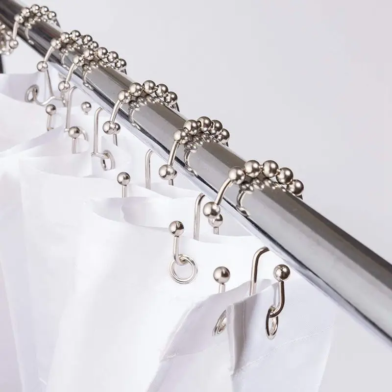 Нержавеющие кольца для душевой занавески сверхмощные роликовые двойные