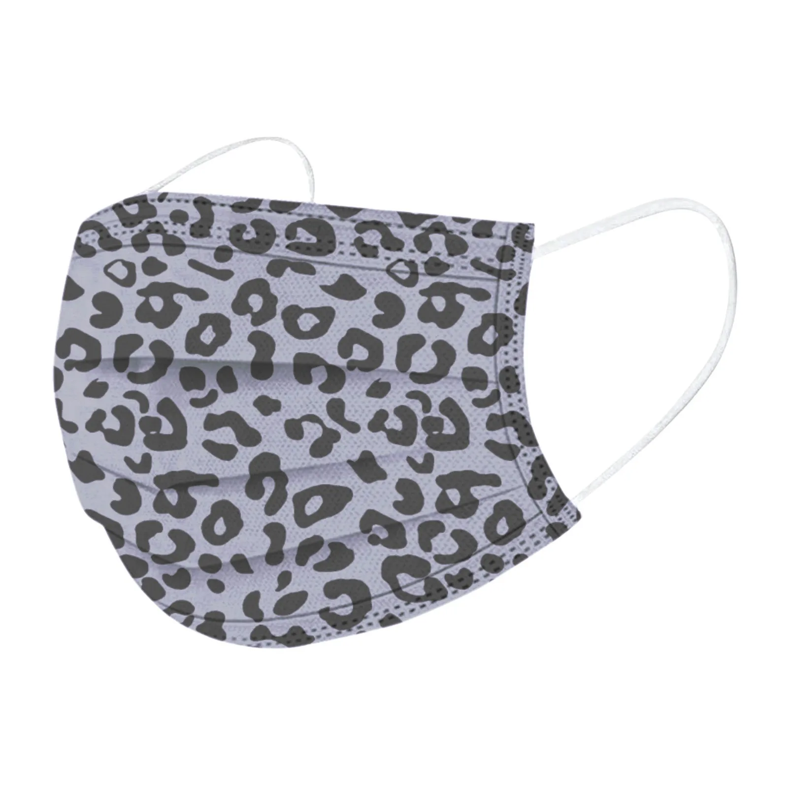

Adult Hygiene Maskfacial 50pcs Adult Three-layer Disposable Dust-proof Protective Leopard Print Maskunisex Proteccion