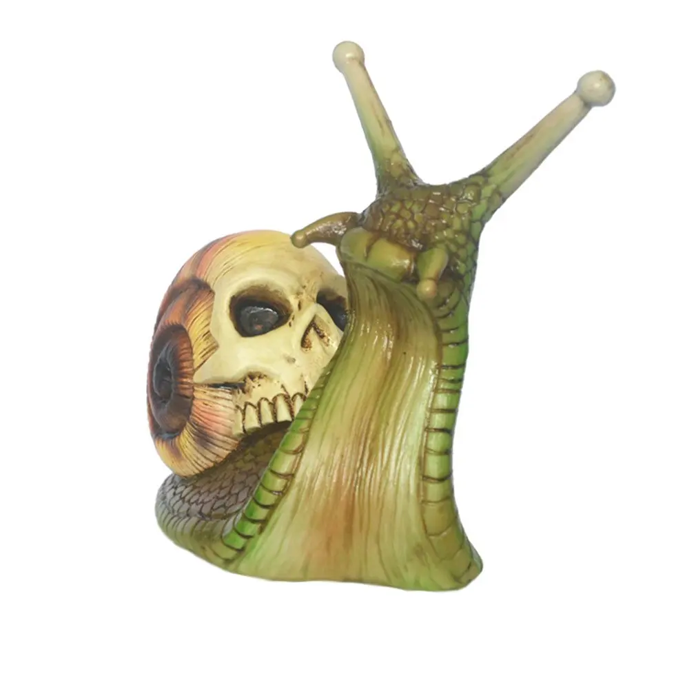 

Animal Crafts Halloween Ornaments Skull Snail Durable Creative Resin Craft Ornaments Desktop Decoration