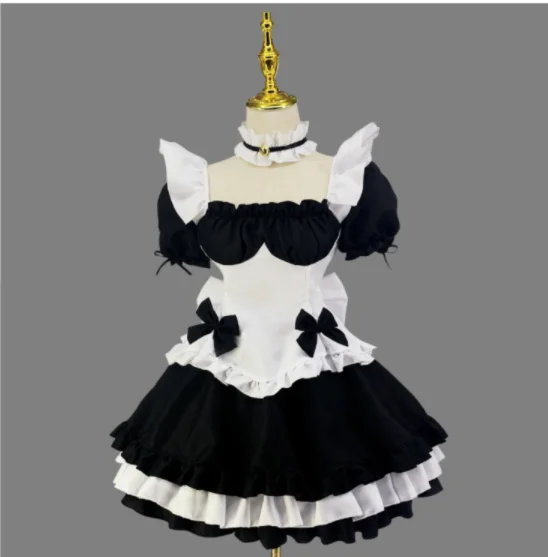 Костюм для косплея Милая Горничная косплей костюм с коротким рукавом официантка