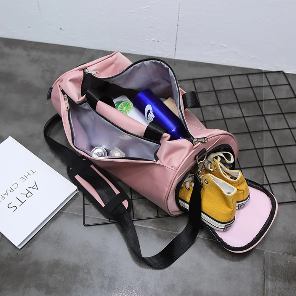 Woman Gym Bag Yoga Bags Large Capacity Fitness Sports Black Portable Travel Training Backpacks With Shoes Compartment  XA149Y