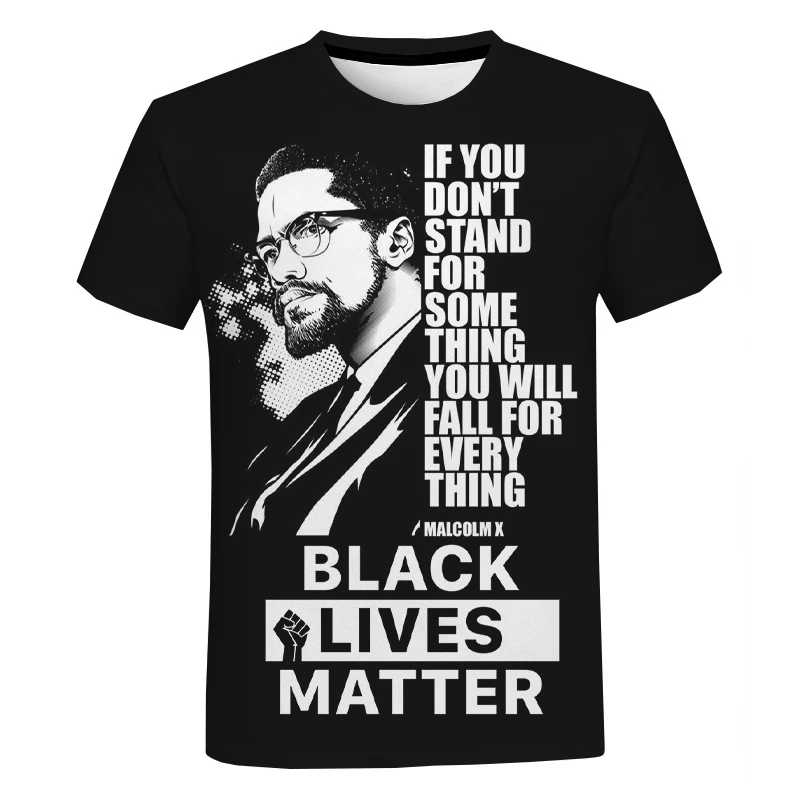 

Black Lives Matter Black History Print T Shirt I Can't Breathe George Floyd Tee Tops Men Women Summer Fashion Casual T-shirt