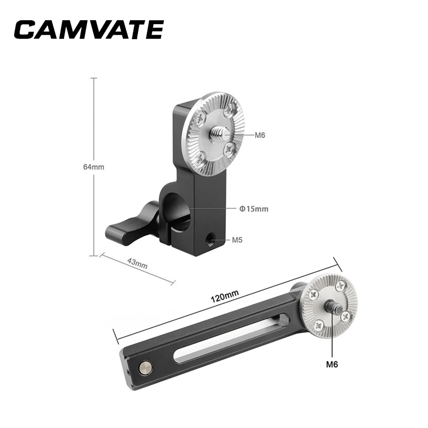 CAMVATE 120 мм НАТО рельсы с 15 одиночным зажимом и ARRI розетки M6 крепление для SlideMount/