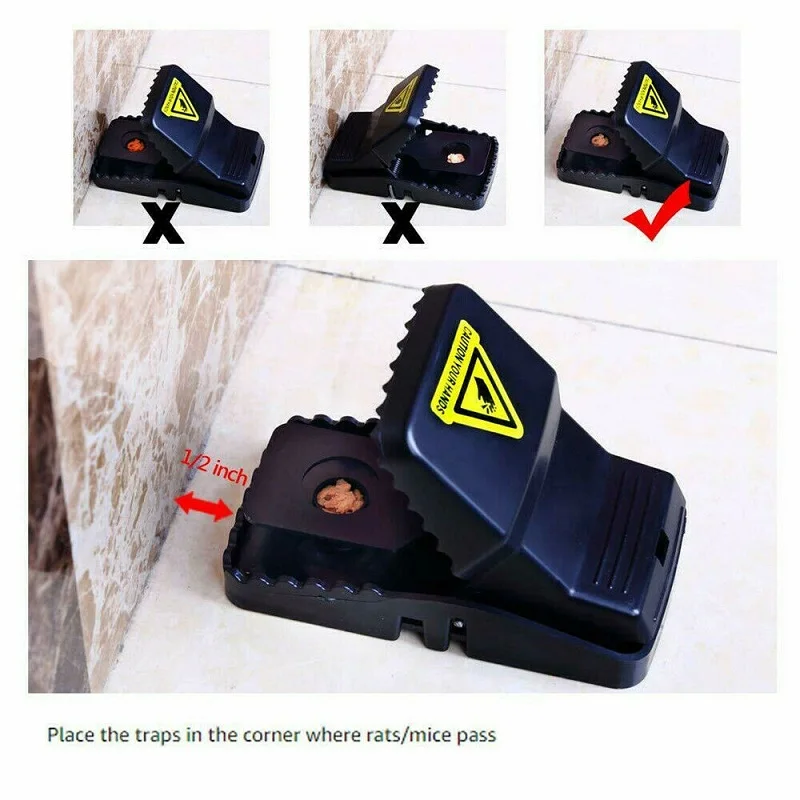 

6pcs Reusable Mouse Traps Rat Trap Mousetrap Bait Snap Trap Rodent Mice Catcher Killer Pest Control Garden Home Supplies