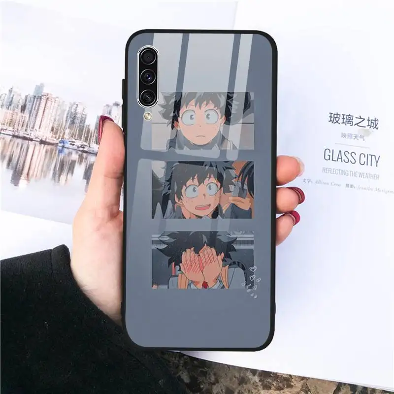 

my hero academia Phone Case Tempered glass For Samsung S6 S7 edge S8 S9 plus A7 2018