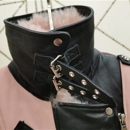 Роскошная женская зимняя Двусторонняя Меховая куртка с подкладкой из овечьей