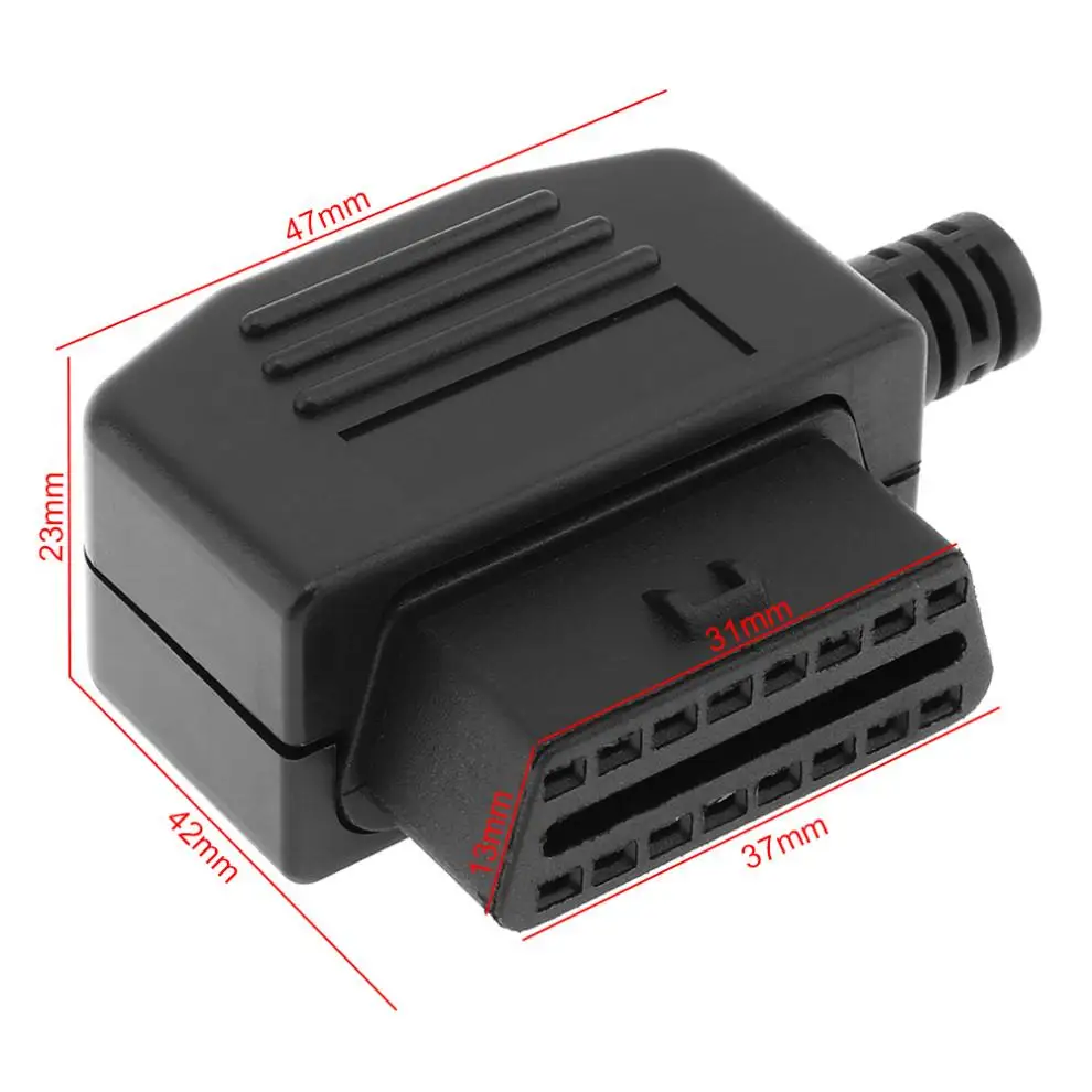 OBDII OBD 2 L Тип 16 контактный разъем провода розетки адаптер автомобильный