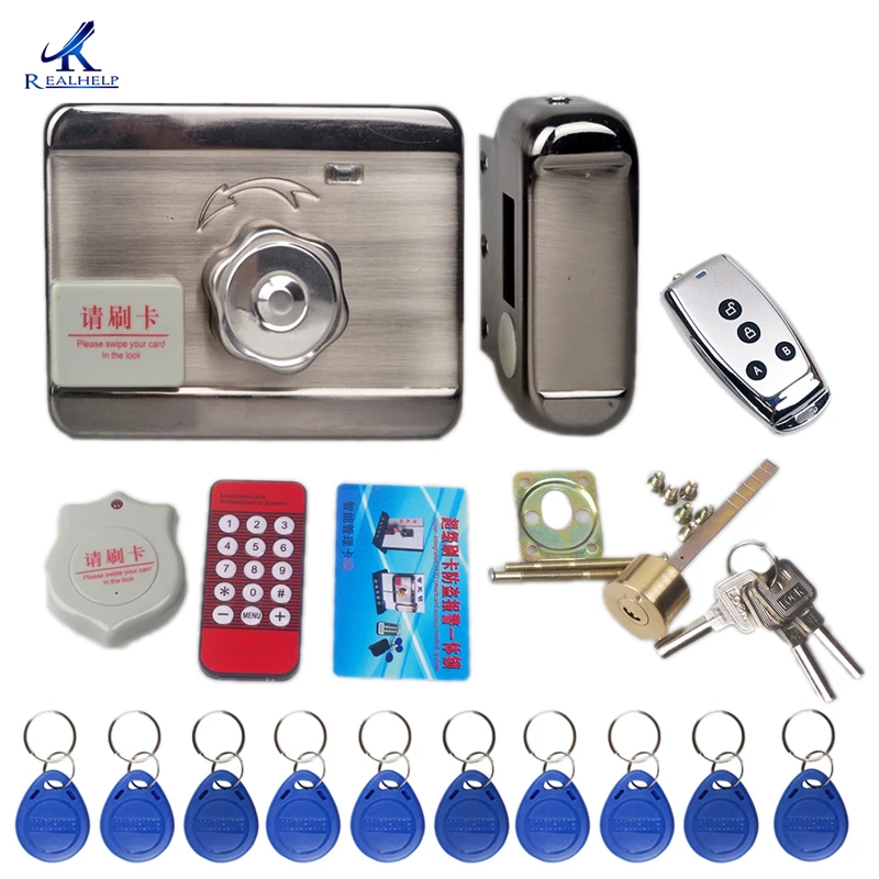 

1000Users Keyless Electronic Door Lock Swipe Card LOCK Remote control Lock Key Swipe Locks with ID card reader