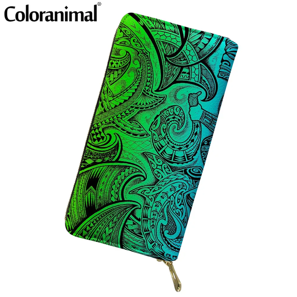 Женский кошелек из ПУ кожи с градиентом радужной расцветки полинезийская Акула