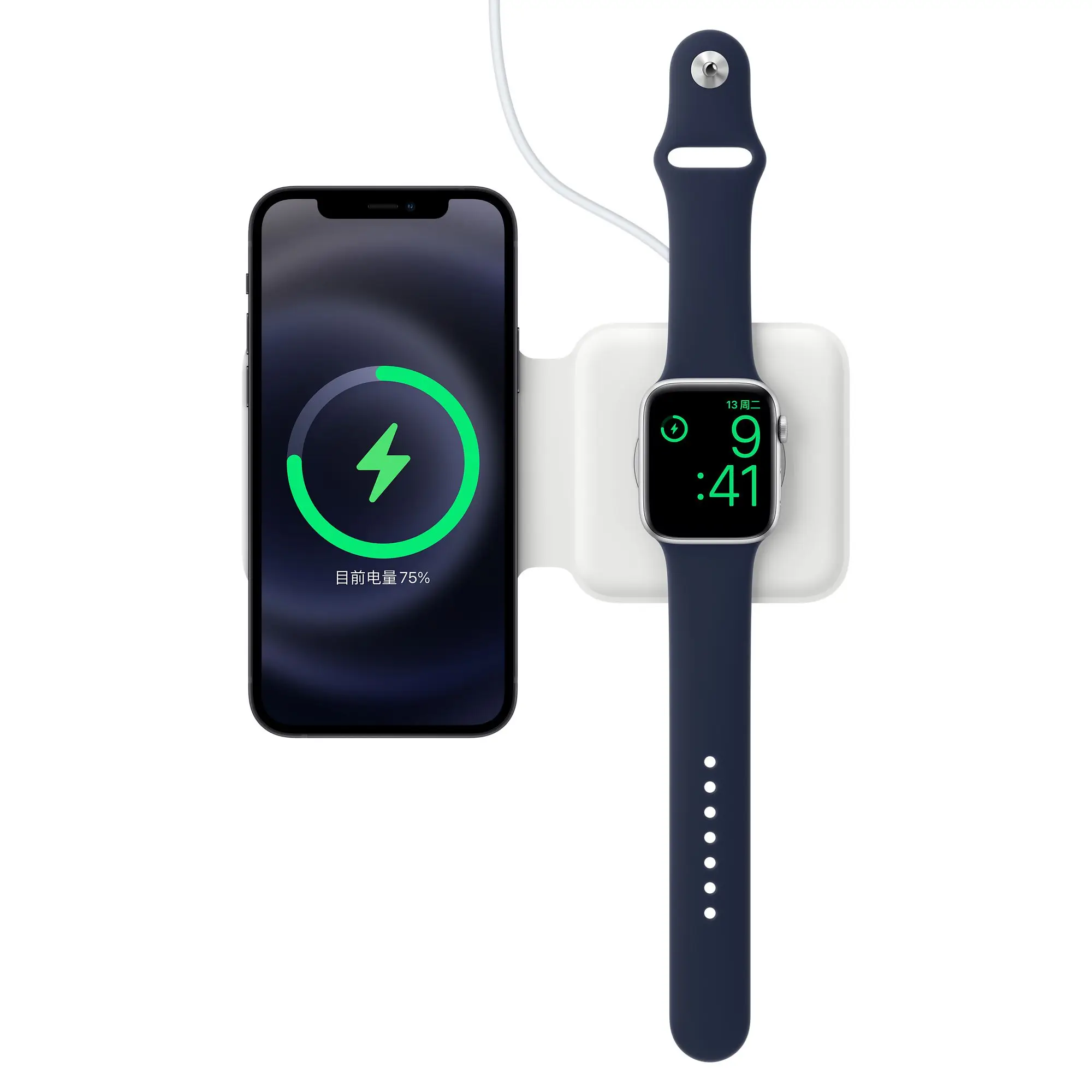 

2 in 1 MagSafe Dual Charger Phones Wireless Charger Magnetic Fast Charge for iPhone 8/X/11/12 Pro for APPLE Watch/AirPods