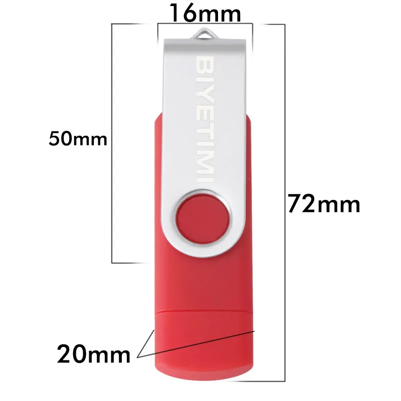 USB флеш накопитель Biyetimi OTG 128 ГБ 64 32 8 16 4 Гб|otg usb flash drive|flash driveusb drive |